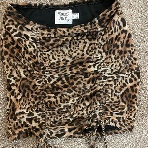 Leopard mini skirt